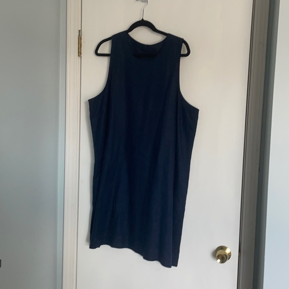 Jcrew lined linen shift dress 2X